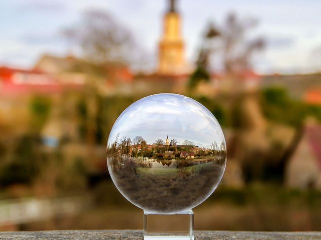 Templin, durch eine Glaskugel gesehen