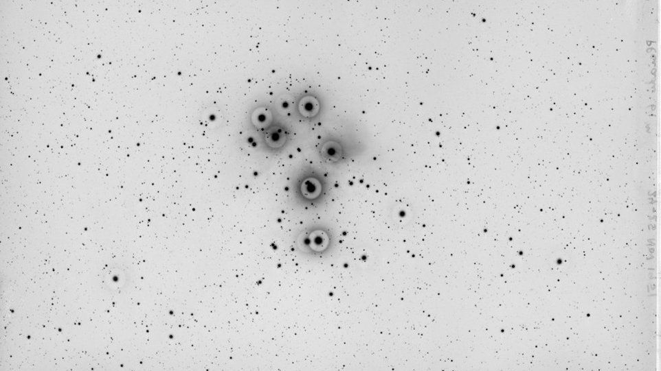 Photo plate imaging star clusters