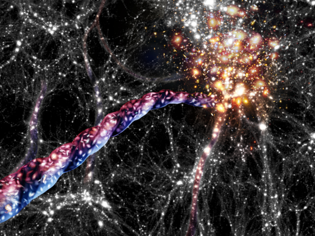 Animated graphic of the rotational motion in the universe