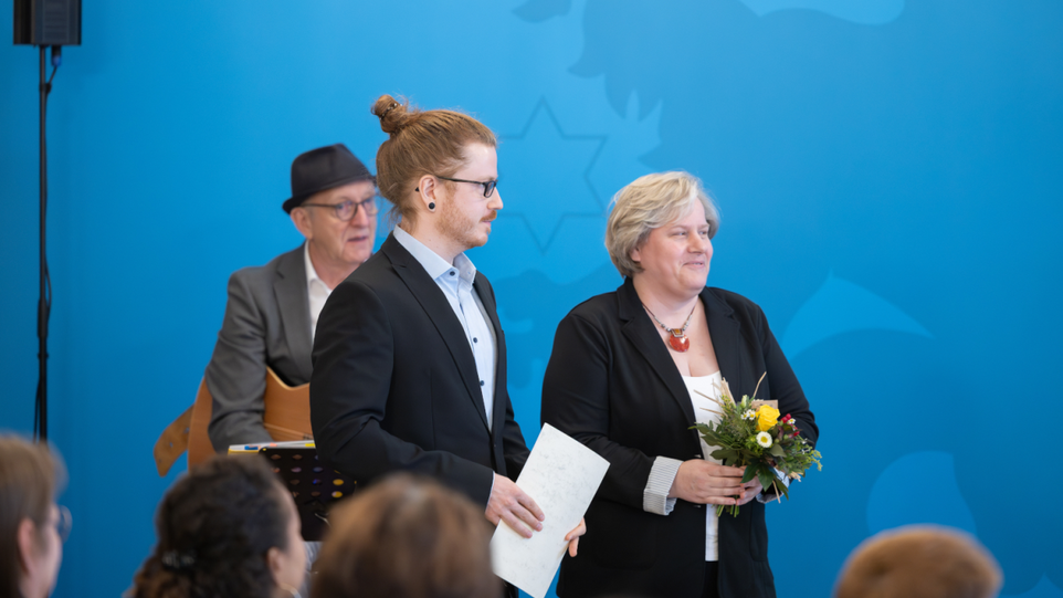 The award winners during the award ceremony