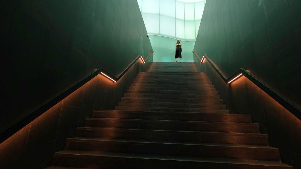 Woman on a staircase Woman on a staircase