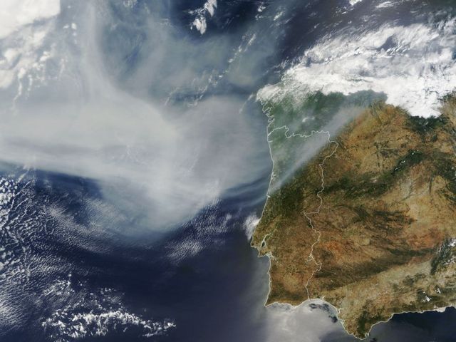 Satellite view: Canadian smoke reaches Europe Satellite view: Canadian smoke reaches Europe