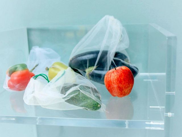 Fruit and vegetables in the fridge