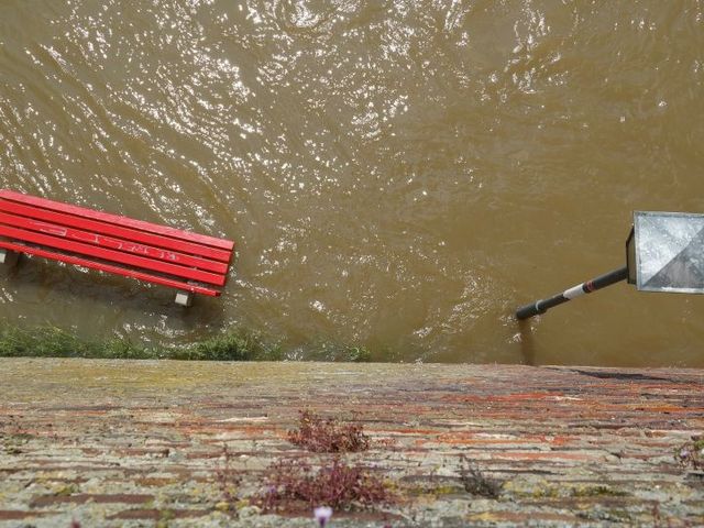 Hochwasser in einer Stadt