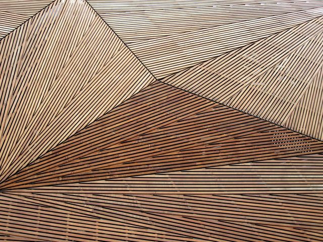 Wooden plank geometric pattern