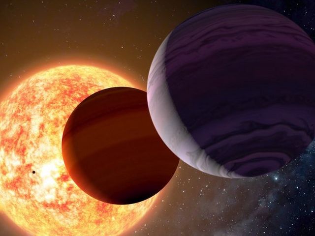 Illustrierte Ansicht der jungen Planeten 