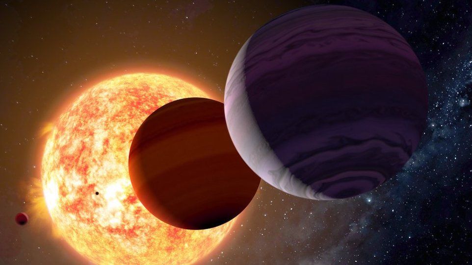 Illustrierte Ansicht der jungen Planeten 