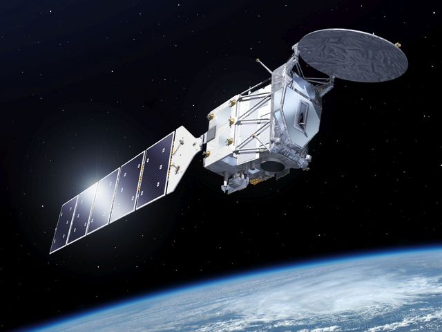 Graphic of the satellite
