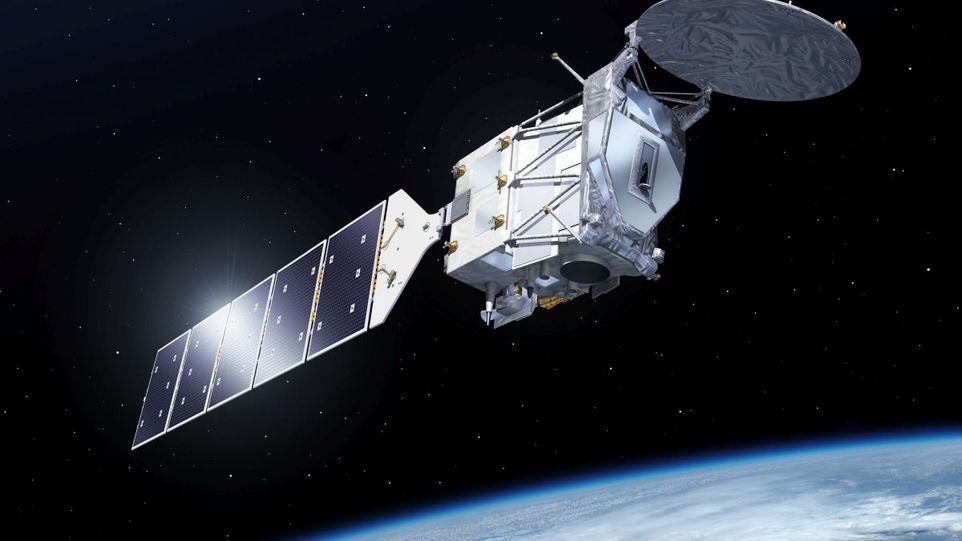 Graphic of the satellite