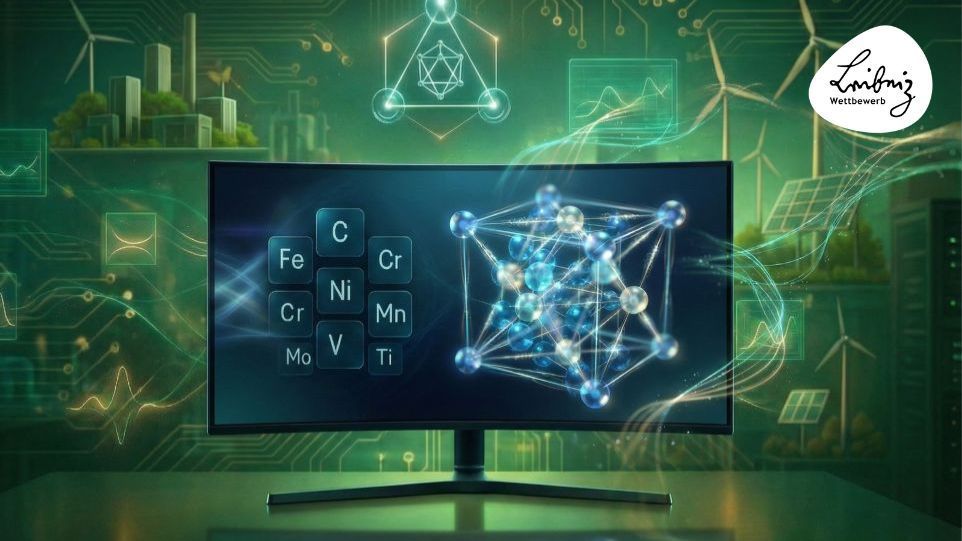 Web-Header Wettbewerb - 2 KI-Collage, unter anderem sind Elemente des Periodensystems zu sehen