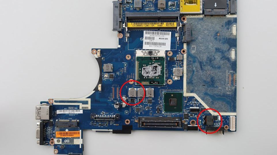 Mainboard eines Laptops