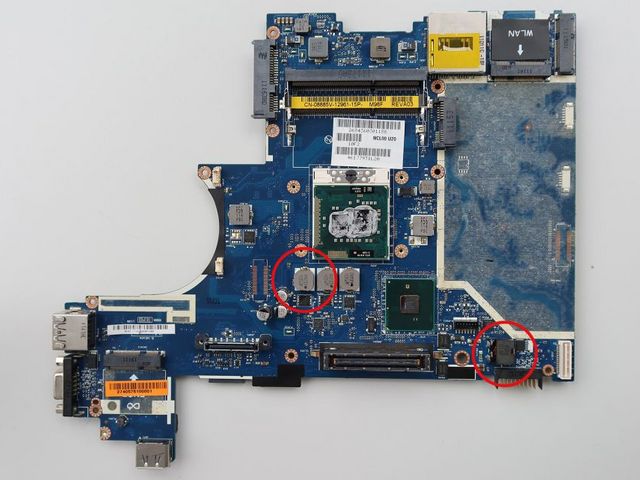 Mainboard eines Laptops