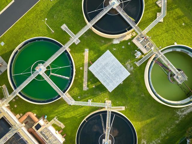 Sewage plant Sewage plant seen from above