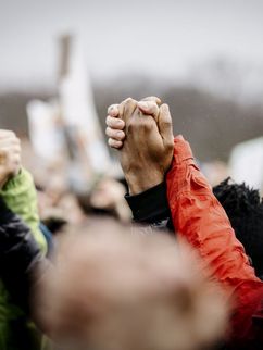 Grovüdemo gegen rechts in Berlin.