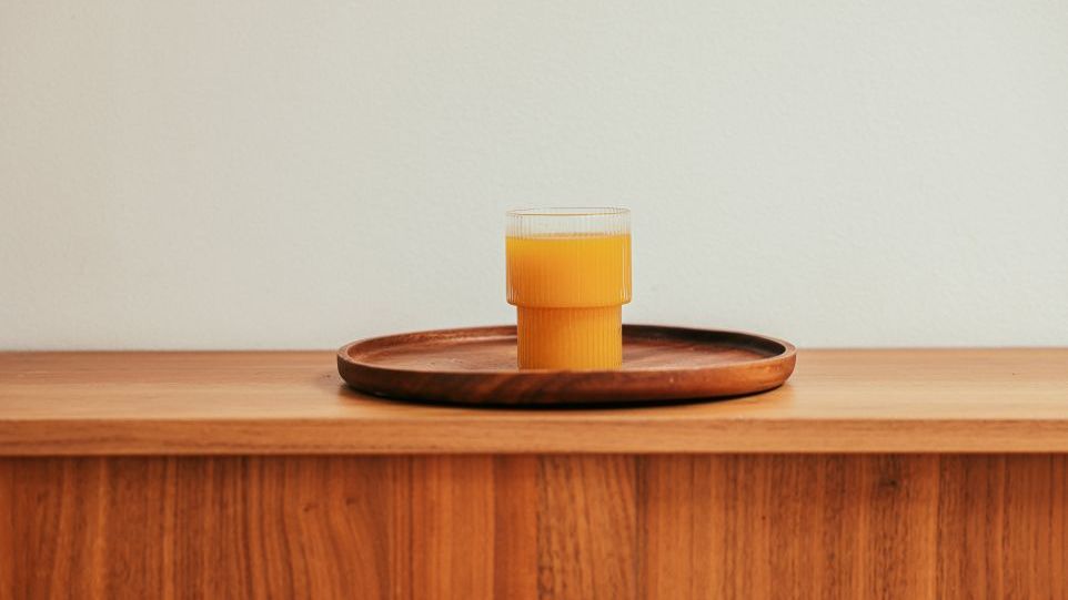 Glas Orangensaft