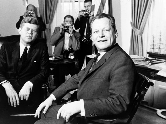 John F. Kennedy und Willy Brandt