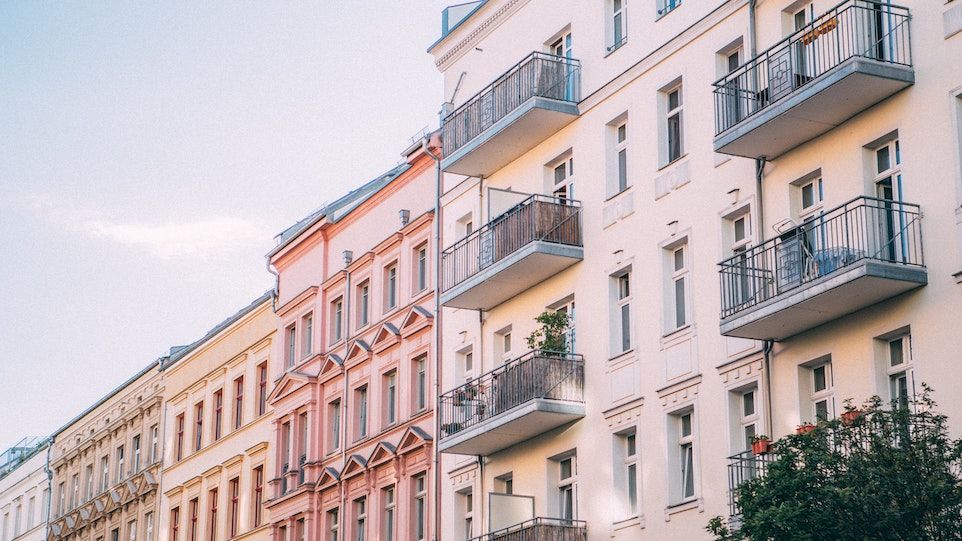 Residential buildings in the Prenzlauer Berg district of Berlin