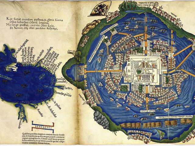 Zeichnung eines alten Stadtplan 