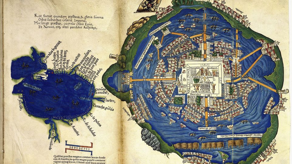 Zeichnung eines alten Stadtplan 