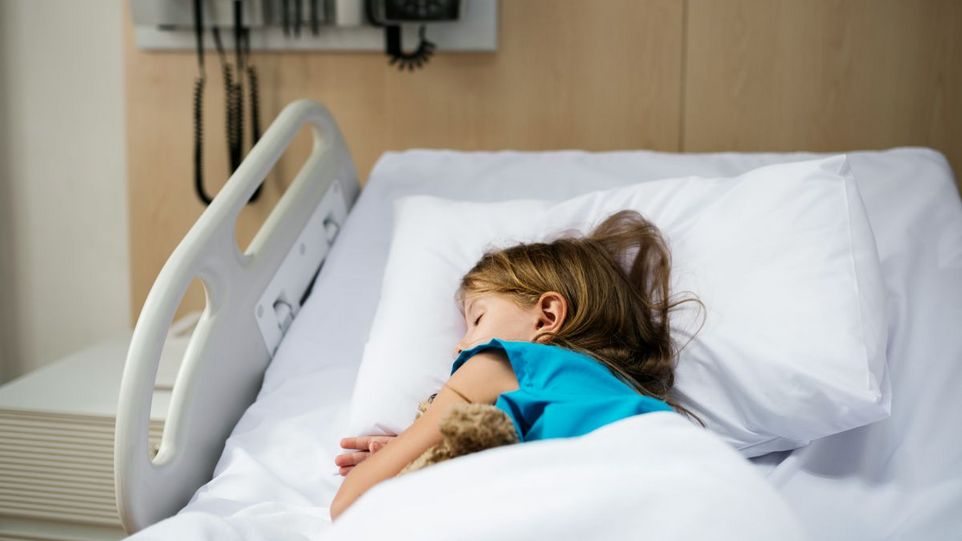 Girl in a hospital