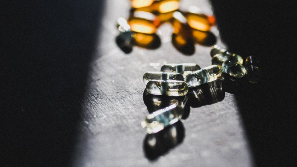 Different colored pills