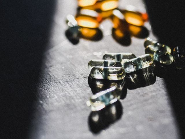 Different colored pills