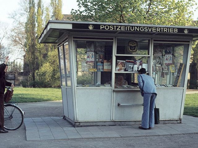 GDR newspaper kiosk