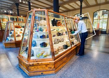 The picture shows a mineral collection.
